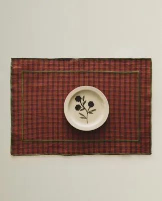 Zara Home сервировочная салфетка из хлопка, клетка, 50 35 см