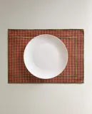 Zara Home сервировочная салфетка из хлопка, клетка, 50 35 см — фото 4
