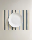 Zara Home сервировочная салфетка из смесовой ткани, узор в полоску, 50 35 см — фото 6