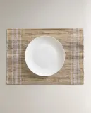 Zara Home сервировочная салфетка из рами, узор в полоску, 50 35 см — фото 7