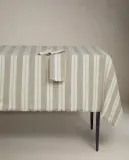 Zara Home скатерть из льна, узор в полоску, 300 200 см — фото 5
