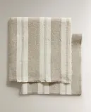 Zara Home столовая салфетка из льна, узор в полоску, 45 45 см (комплект 2 шт.) — фото 7