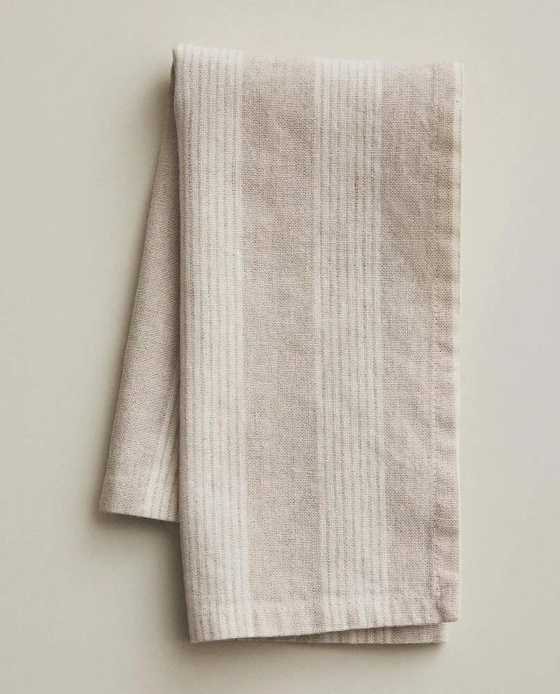 Zara Home столовая салфетка из смесовой ткани, узор в полоску, 45 45 см (комплект 2 шт.)