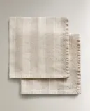 Zara Home столовая салфетка из смесовой ткани, узор в полоску, 45 45 см (комплект 2 шт.) — фото 6
