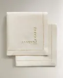 Zara Home столовая салфетка из льна, ажурная отделка, 45 45 см (комплект 2 шт.) — фото 5