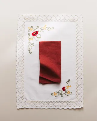 Zara Home сервировочная салфетка из хлопка, цветочный мотив, 50 35 см · 9207/023