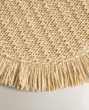 Zara Home сервировочная салфетка из смесовой ткани, декоративная бахрома, диаметр 38 см (комплект 2 шт.) — фото 5