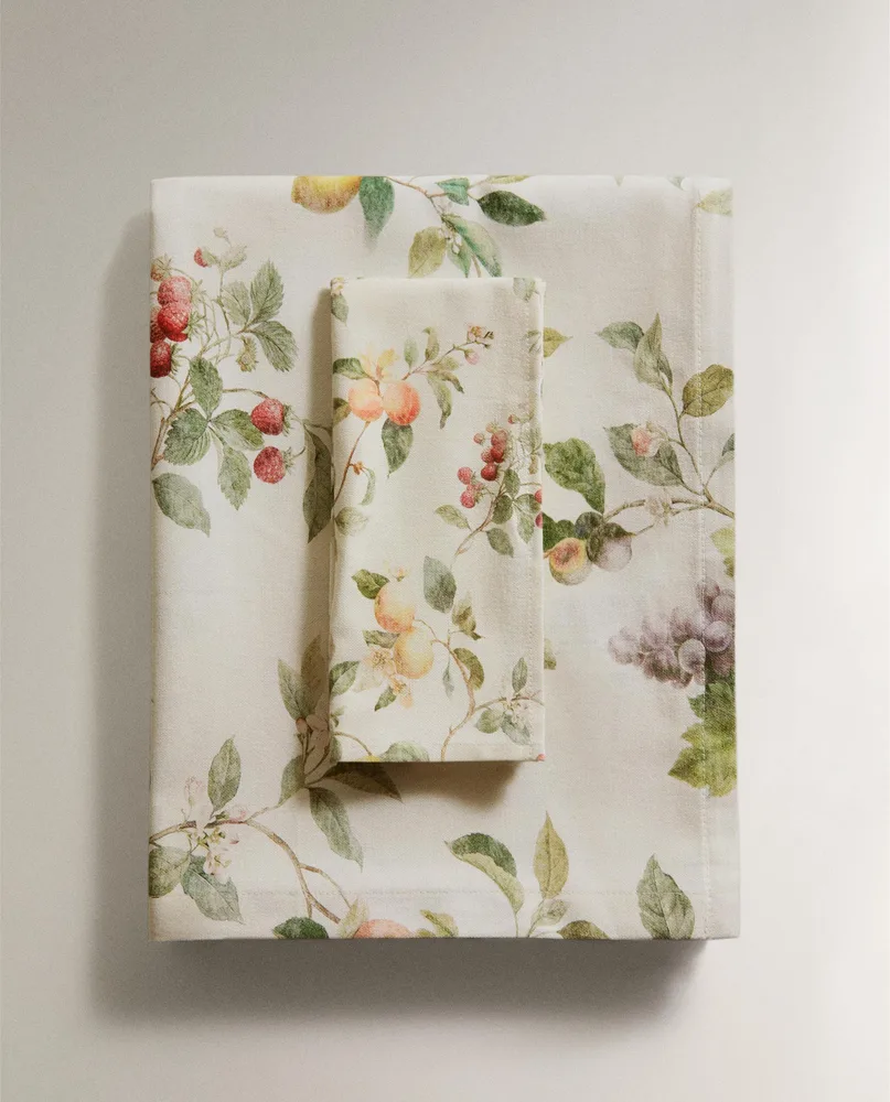 Zara Home скатерть из хлопка, цветочный мотив, 250 150 см · 4212/021