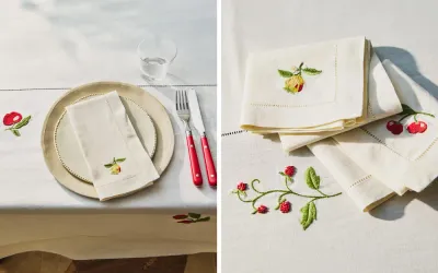 Zara Home скатерть из смесовой ткани, вышивка, 250 170 см