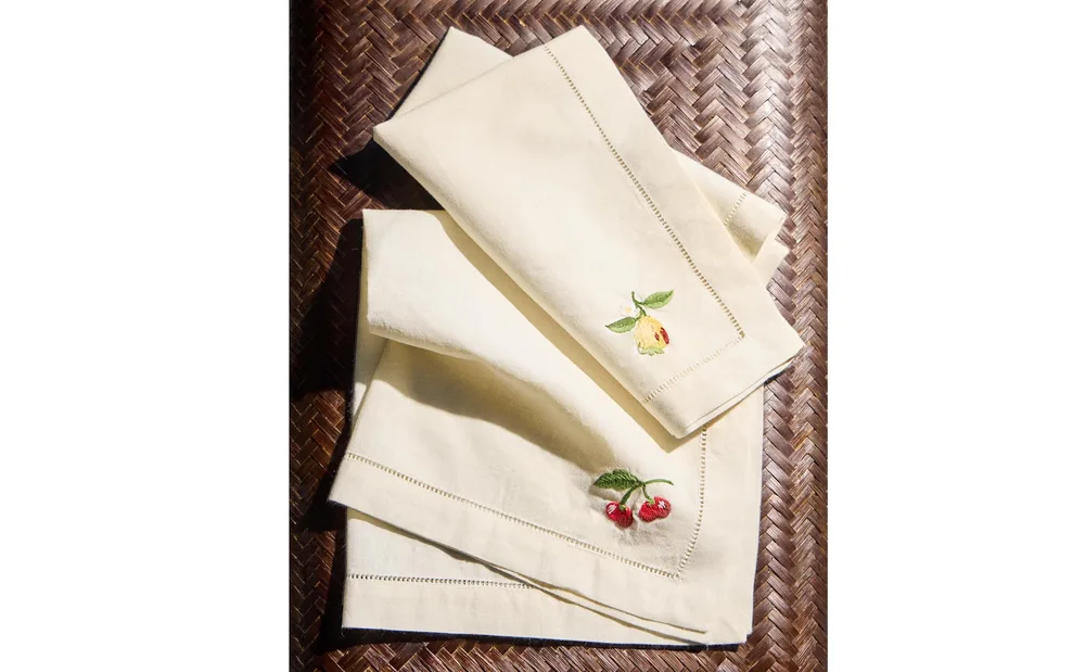 Zara Home столовая салфетка из смесовой ткани, вышивка, 45 45 см (комплект 2 шт.)
