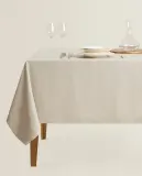 Zara Home скатерть из льна, 170 170 см — фото 7