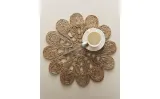 Zara Home сервировочная салфетка из джута, цветочный мотив, диаметр 38 см — фото 8