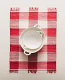 Zara Home сервировочная салфетка из смесовой ткани, клетка, 50 35 см — фото 1
