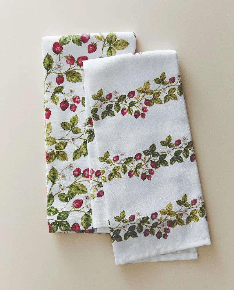 Zara Home кухонное полотенце из хлопка, цветочный мотив, 60 40 см (комплект 2 шт.) · 9276/026
