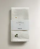 Zara Home столовая салфетка из хлопка, вышивка, 45 45 см (комплект 2 шт.) — фото 4