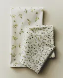 Zara Home кухонное полотенце из хлопка, цветочный мотив, 60 40 см (комплект 2 шт.) · 9232/026 — фото 1