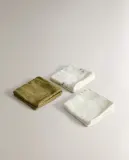 Zara Home Полотенце для лица и рук из хлопка, экрю, 30x30 см (3 шт.) · 4601/724 — фото 8