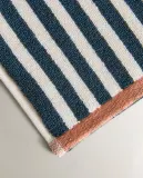 Zara Home Полотенце для лица и рук из хлопка, синий, в полоску · 4683/013 — фото 3