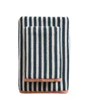 Zara Home Полотенце для лица и рук из хлопка, синий, в полоску · 4683/013 — фото 5