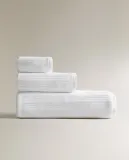 Zara Home Полотенце для лица и рук из хлопка, в полоску · 1513/013 — фото 2