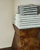 Zara Home Полотенце для лица и рук из хлопка, зелёный, в полоску · 1518/013 — фото 6