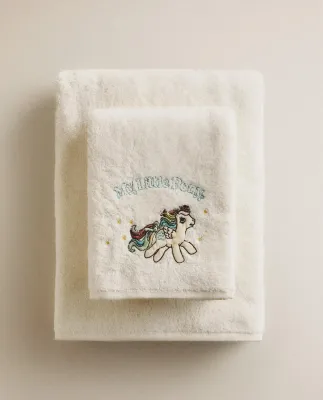 Zara Home Полотенце для лица и рук из хлопка, кремовый