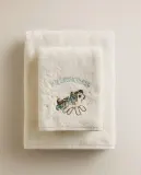 Zara Home Полотенце для лица и рук из хлопка, кремовый — фото 1