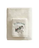 Zara Home Полотенце для лица и рук из хлопка, кремовый — фото 4
