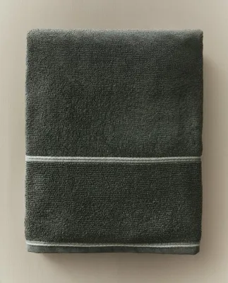 Zara Home Полотенце для лица и рук из хлопка, зелёный · 1588/013