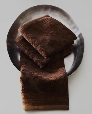 Zara Home Полотенце для лица и рук из хлопка, терракотовый, 30x30 см (3 шт.)