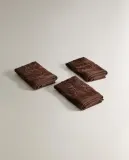Zara Home Полотенце для лица и рук из хлопка, терракотовый, 30x30 см (3 шт.) — фото 3