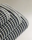 Zara Home Полотенце для лица и рук из хлопка, тёмно-синий — фото 3