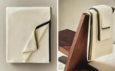 Zara Home Полотенце для лица и рук из хлопка, слоновая кость · 2594/013