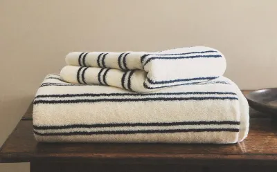 Zara Home Полотенце для лица и рук из хлопка, в полоску · 9547/013