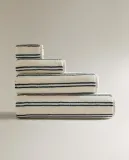 Zara Home Полотенце для лица и рук из хлопка, в полоску · 9547/013 — фото 5