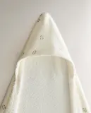 Zara Home Детское полотенце с капюшоном из хлопка, кремовый, 80x80 см — фото 5