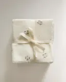 Zara Home Полотенце для лица и рук из хлопка, кремовый, 30x30 см — фото 2