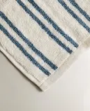 Zara Home Полотенце для лица и рук из хлопка, синий, в полоску, 30x30 см (3 шт.) — фото 7