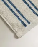 Zara Home Полотенце для лица и рук из хлопка, синий, в полоску · 2540/013 — фото 4