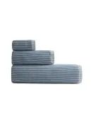 Zara Home Полотенце для лица и рук из хлопка, синий, в полоску · 6548/013 — фото 7