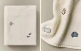 Zara Home Пляжное полотенце из хлопка, слоновая кость — фото 1