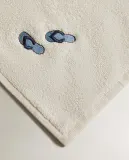 Zara Home Пляжное полотенце из хлопка, слоновая кость — фото 6