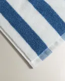 Zara Home Полотенце для лица и рук из хлопка, синий, в полоску · 5546/013 — фото 6