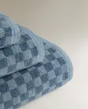 Zara Home Полотенце для лица и рук из хлопка, синий — фото 7