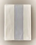Zara Home Полотенце для лица и рук из хлопка, синий, в полоску · 7549/013 — фото 1