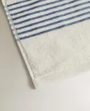 Zara Home Полотенце для лица и рук из хлопка, синий, в полоску · 7549/013 — фото 6