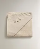 Zara Home Детское полотенце с капюшоном из хлопка, бежевый, 80x80 см · 5679/423 — фото 5
