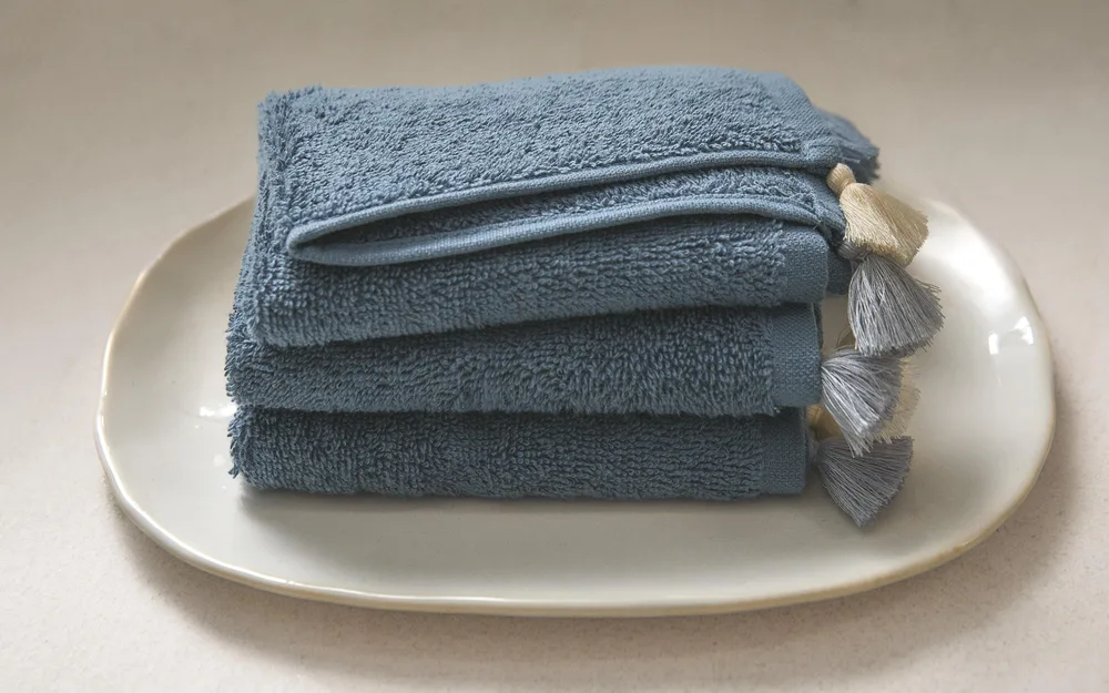 Zara Home Полотенце для лица и рук из хлопка, голубой, 30x30 см (3 шт.)