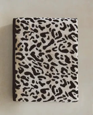 Zara Home Полотенце для лица и рук из хлопка, чёрный · 2546/013