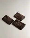 Zara Home Полотенце для лица и рук из хлопка, коричневый, 30x30 см (3 шт.) — фото 7